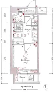 AXAS門前仲町【7階】の間取り