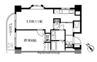 大須賀第二レジデンス【10階】の間取り