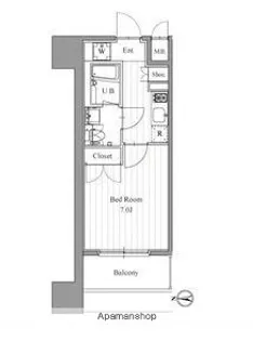 プライマル森下(旧フィットエル森下)【14階】の間取り