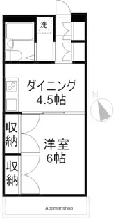 メイプル森戸【204号室】の間取り