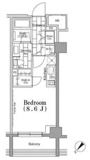 ONE ROOF FLAT TSUKISHIMA【6階】の間取り