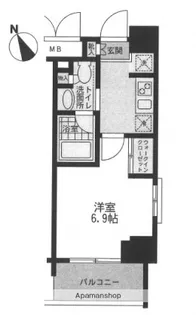 門前仲町レジデンス参番館【2階】の間取り