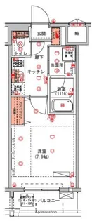 ハーモニーレジデンス門前仲町【4階】の間取り