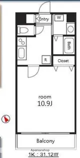 クイーンズコート福住【3階】の間取り