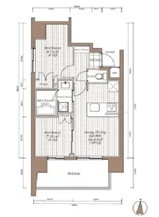 ザ・パーククロス錦糸町レジデンス【6階】の間取り