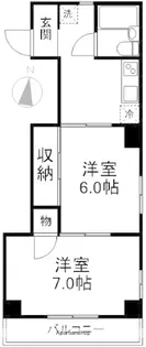 石鐘マンション【202号室】の間取り