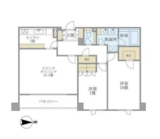 東京都港区南麻布1丁目【マンション】の間取り