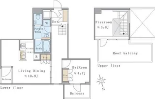 BRILLIA IST 西麻布霞町【3階】の間取り