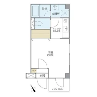 キバサンフラット【2階】の間取り