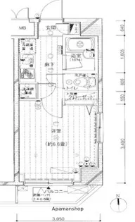 プレール・ドゥーク大島PARKSIDE【8階】の間取り