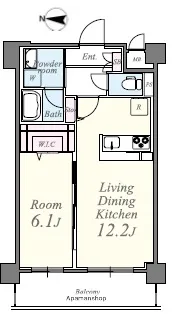 ライツ石原【6階】の間取り