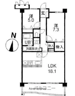 エストアルカンシェル【9階】の間取り