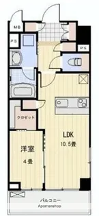 プロスペクト恩賜公園【5階】の間取り