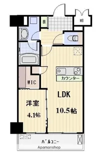 プロスペクト恩賜公園【4階】の間取り