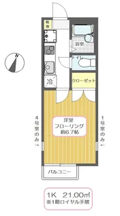 コージーハウス228D【1階】の間取り
