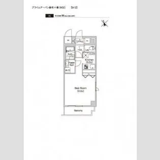 プライムアーバン麻布十番【6階】の間取り
