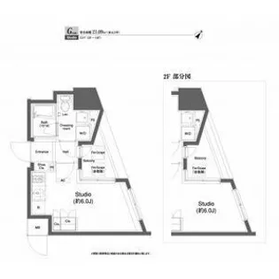 プラウドフラット白金高輪【2階】の間取り