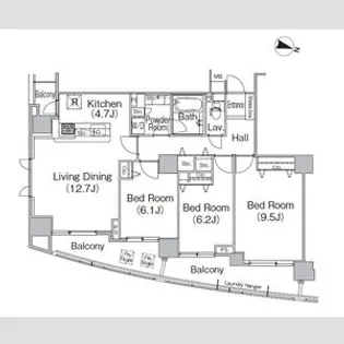 ミレニアムガーデンコート【2階】の間取り