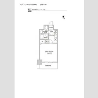 プライムアーバン門前仲町【9階】の間取り