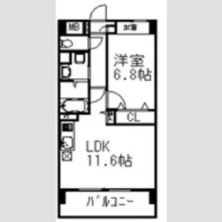 プライムアーバン千駄木【6階】の間取り
