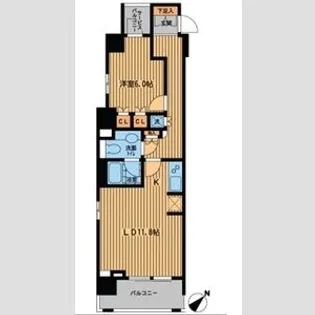 プライムアーバン日本橋横山町【6階】の間取り