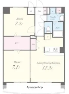 グランディール タチバネ【5階】の間取り