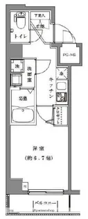 ライジングプレイス両国三番館【6階】の間取り