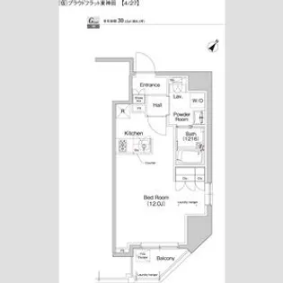 プラウドフラット東神田【11階】の間取り