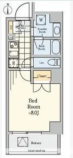 クレストコート菊川【4階】の間取り