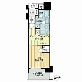 グローベルザ・スイート上野【15階】の間取り