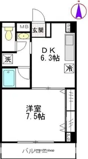 K・SグランディールWATANABE【2階】の間取り