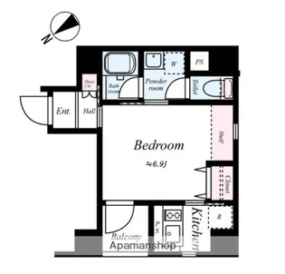 フュージョナル日本橋浜町【2階】の間取り