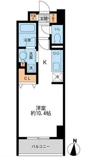 レジデンス両国駅前【0504号室】の間取り