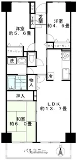 ジュネス【7階】の間取り