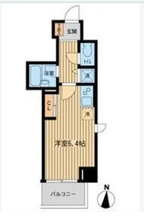 ジョイシティ住吉Ⅱ【6階】の間取り