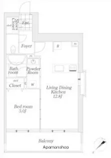 KDX大伝馬レジデンス【6階】の間取り