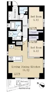 ドゥーエ向島【6階】の間取り