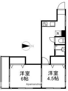 浦井ビル【603号室】の間取り
