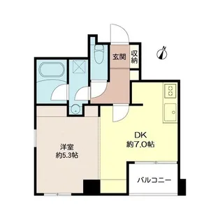 フュージョンハイツ浜町【5階】の間取り