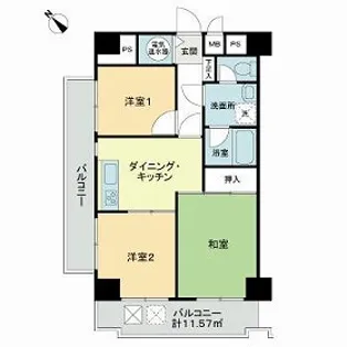 ライオンズプラザお茶の水【5階】の間取り