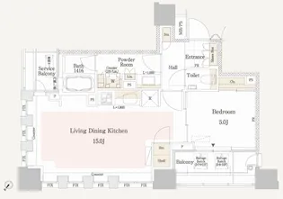 パークアクシス月島マチュアスタイル【7階】の間取り