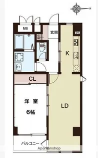 アズ東陽町レジデンス(旧名LAZFITH TOYOCHO)【6階】の間取り
