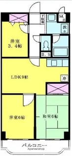 大須賀 レジデンス【6階】の間取り