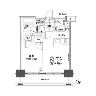 パークハビオ人形町【9階】の間取り