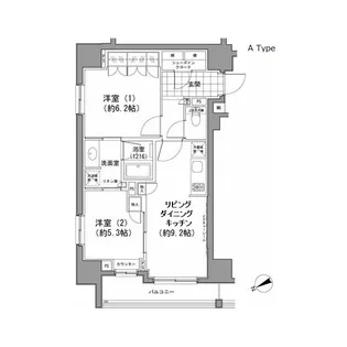 パークハビオ八丁堀【4階】の間取り
