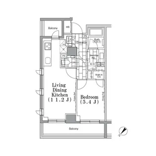 ONE ROOF FLAT TSUKISHIMA【3階】の間取り