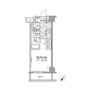 ONE ROOF FLAT TSUKISHIMA【5階】の間取り