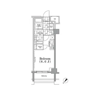 ONE ROOF FLAT TSUKISHIMA【2階】の間取り