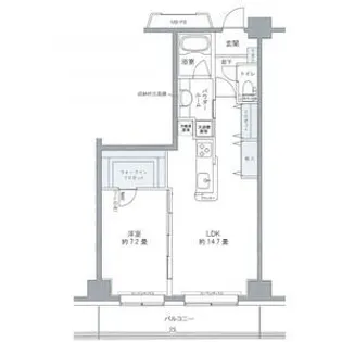 プライムアーバン豊洲【7階】の間取り