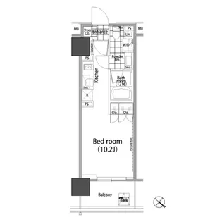 パークハビオ赤坂タワー【16階】の間取り